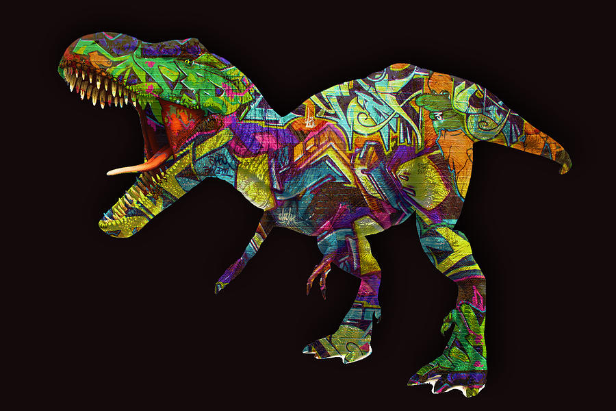 Tyrannosaurus Rex Dinosaur Graf Painting by Tony Rubino