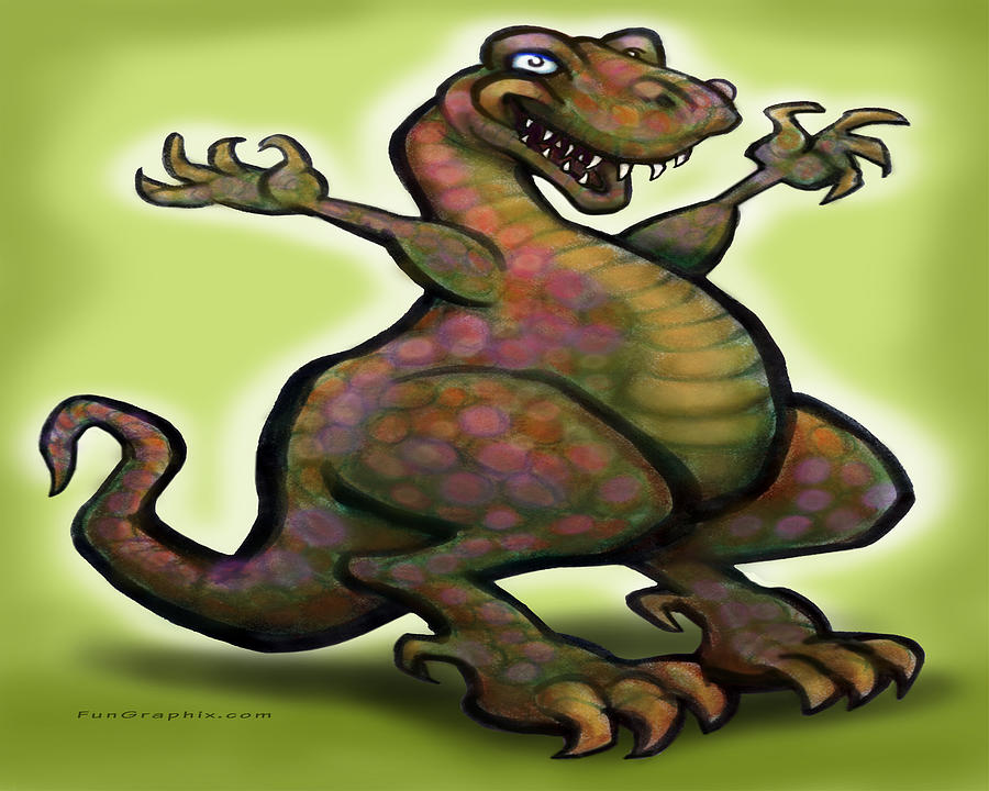 Tyrannosaurus Rex Digital Art by Kevin Middleton