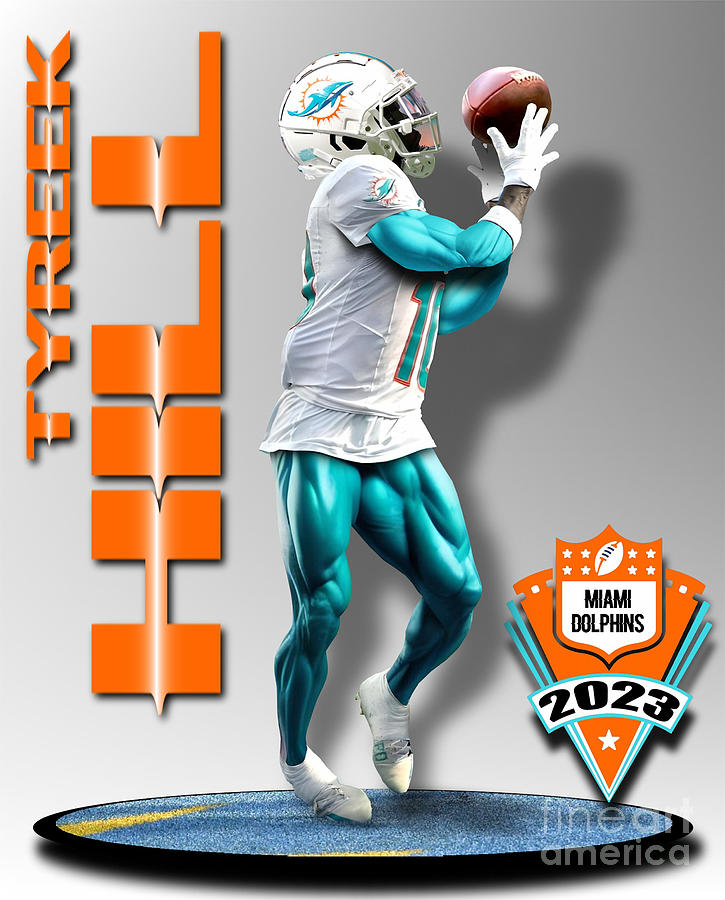 Tyreek Hill Miami Dolphins 2 Digital Art by Robert Williams - Fine Art ...