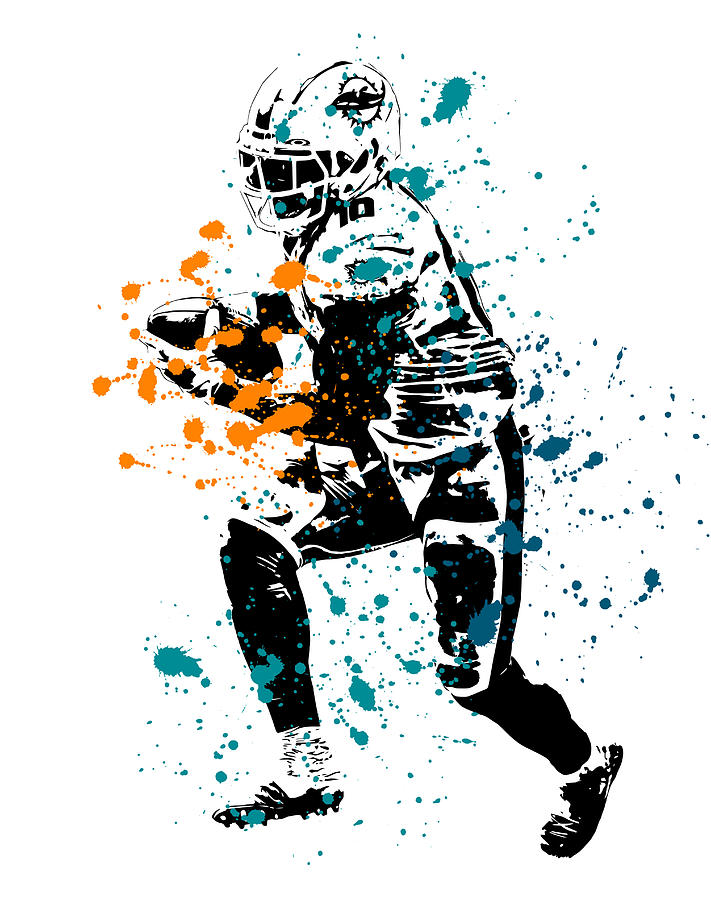 Tyreek Hill Miami Dolphins Grunge Art 3 Youth T-Shirt by Joe