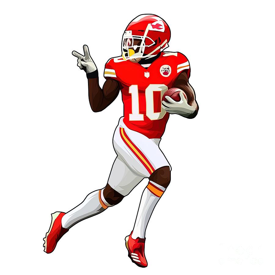 Tyreek Return Touchdown Painting by Lee Jasmine - Fine Art America