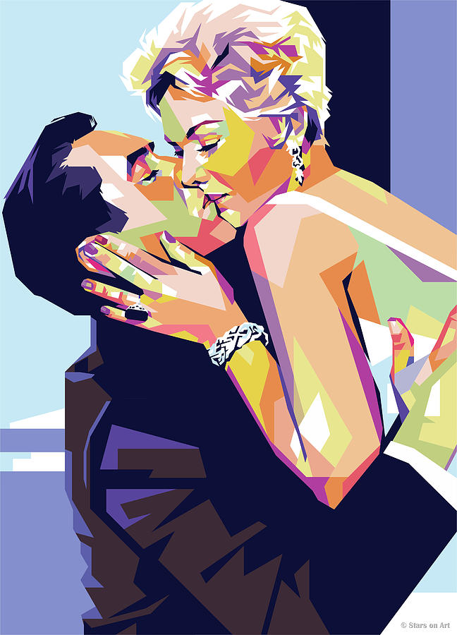 Kim Novak Digital Art - Tyrone Power and Kim Novak by Movie World Posters