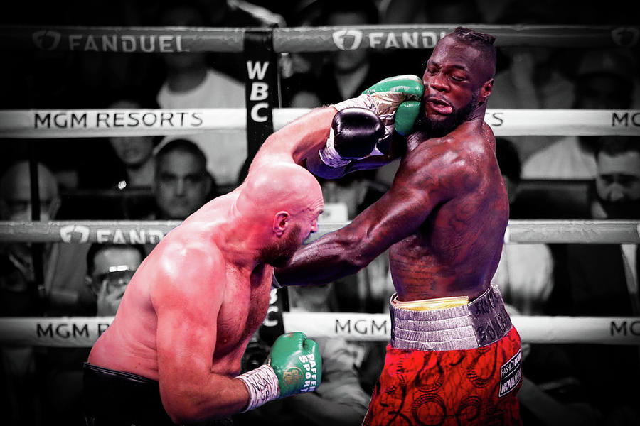 Sports Digital Art - Tyson Fury and Deontay Wilder 6f by Brian Reaves