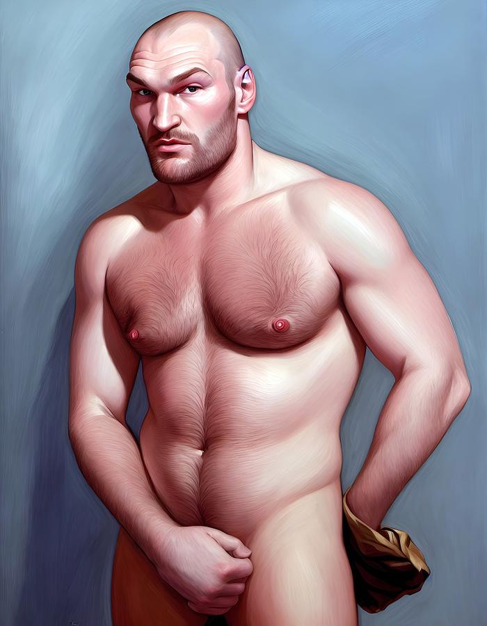 Portrait Painting - Tyson Fury Boxing Legend by Vincent Monozlay