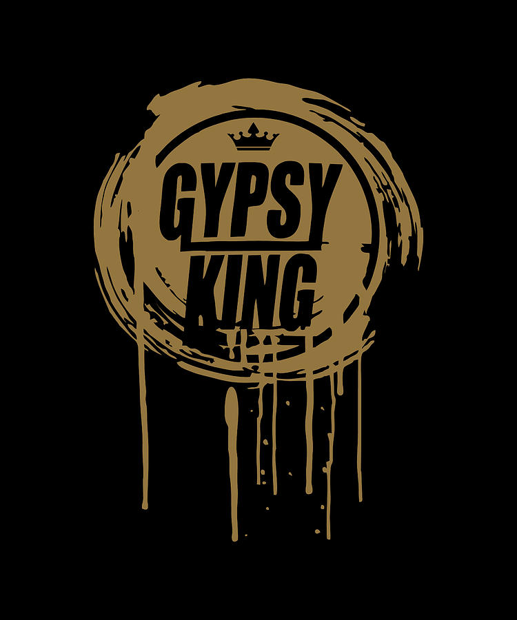 Tyson Fury Digital Art - Tyson Fury Gyspy King Gold Drip Vintage by Jensen Cena