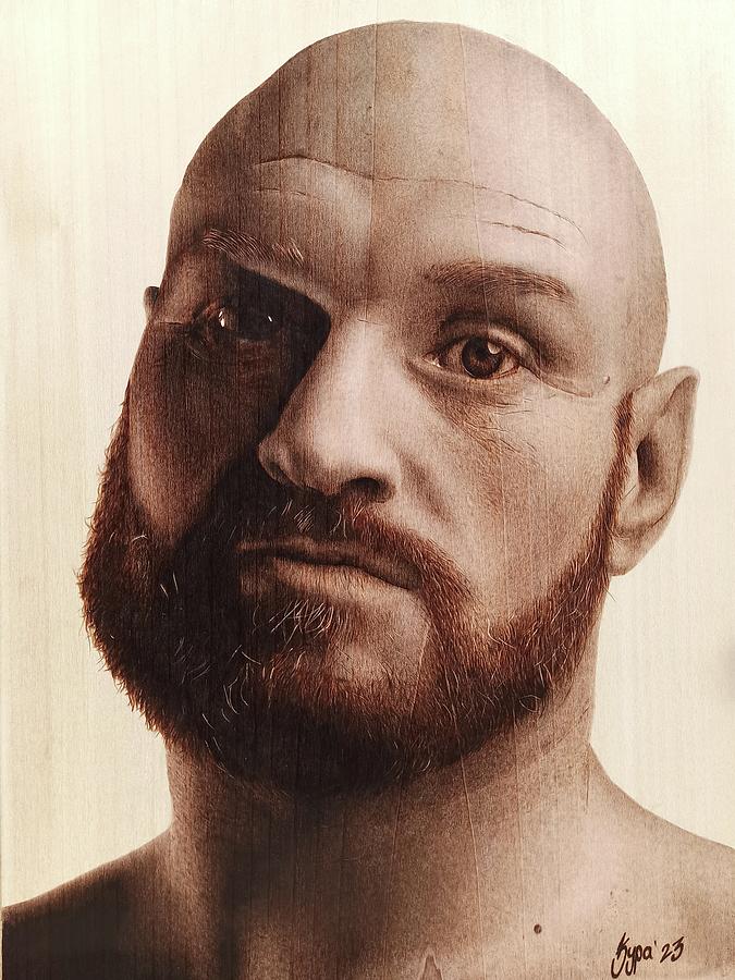 Tyson Fury  Pyrography by Ivan Djuric