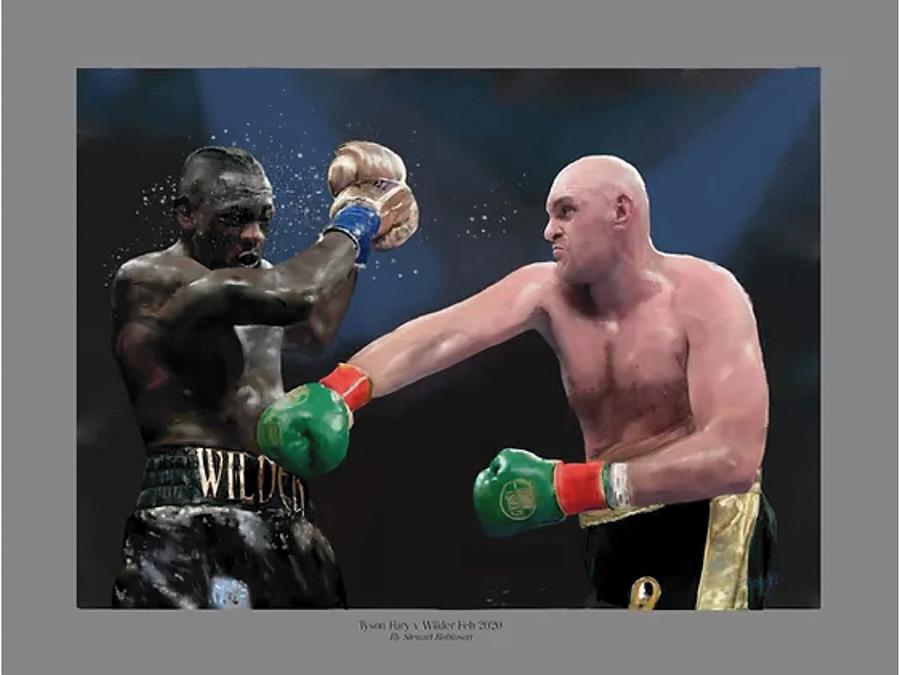 Tyson Digital Art - Tyson Fury v Wilder F by Stewart Robinson