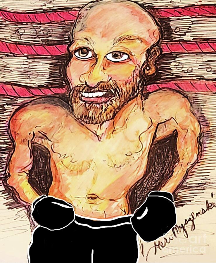 Sports Mixed Media - Tyson Fury  The Gypsy King Boxing  by Geraldine Myszenski