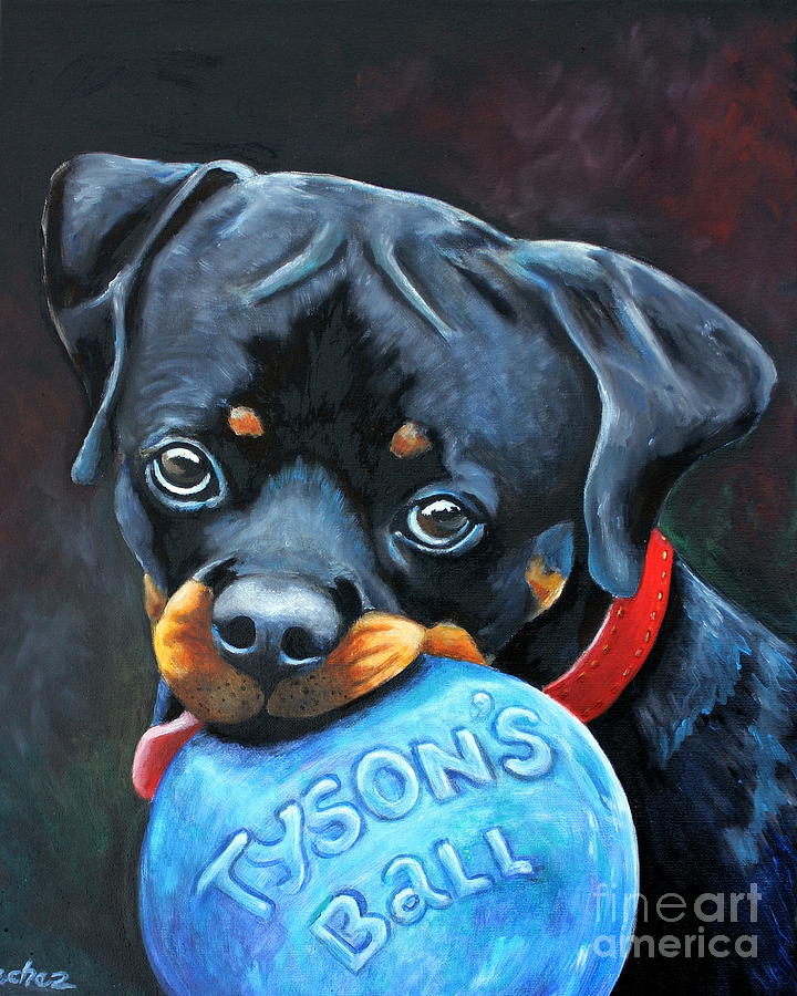Tysons Ball  Painting by Pechez Sepehri