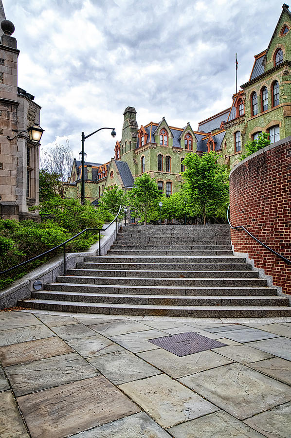 U-Penn Quadrangle Stairway Photograph by Susan Candelario