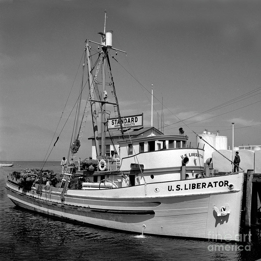 Boat Photograph -  U. S.  Liberator, Sal Colleto Skipper, Monterey, Calif.,  Circa 1947,  by Monterey County Historical Society