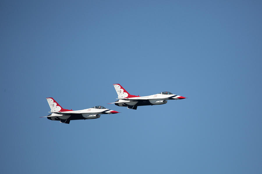 U S Thunderbirds 1 and 3 Photograph by Dale Kincaid