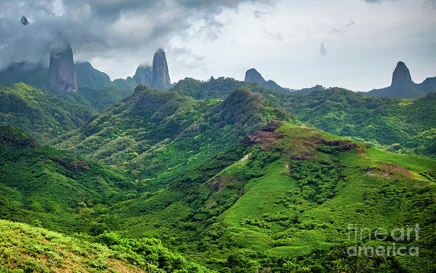 Ua Pou rugged landscape, Marquesas Islands Photograph by Lyl Dil Creations