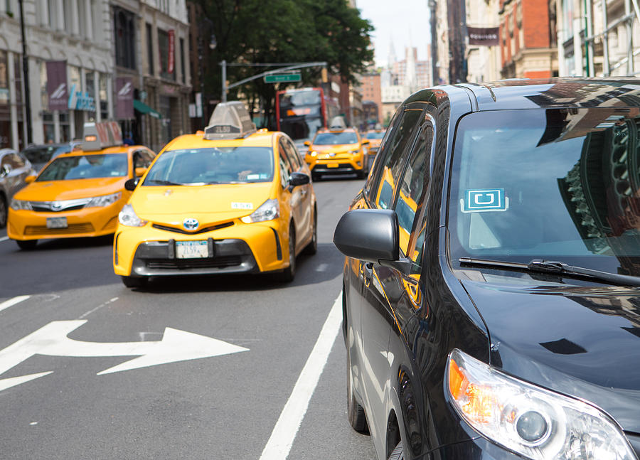 Uber and New York City Taxi Photograph by Nycshooter
