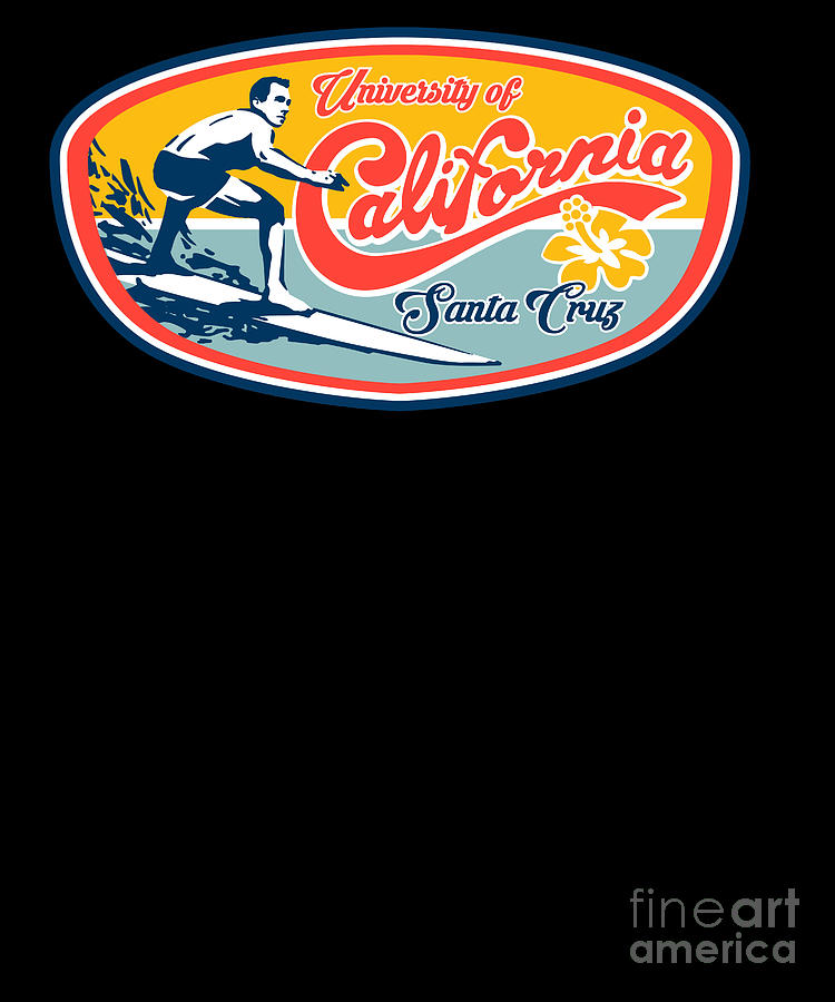 UC Santa Cruz UCSC Classic Surfer Design Digital Art by Deluxe