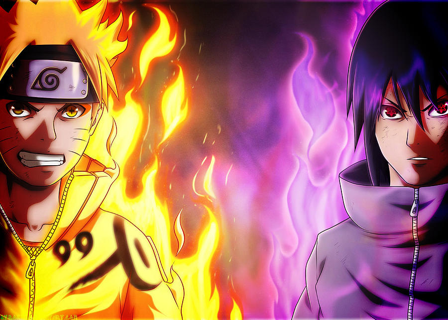Uchiha Clan Naruto Uzumaki Sasuke Uchiha Sharingan Kurama Digital Art By Yoyo Di