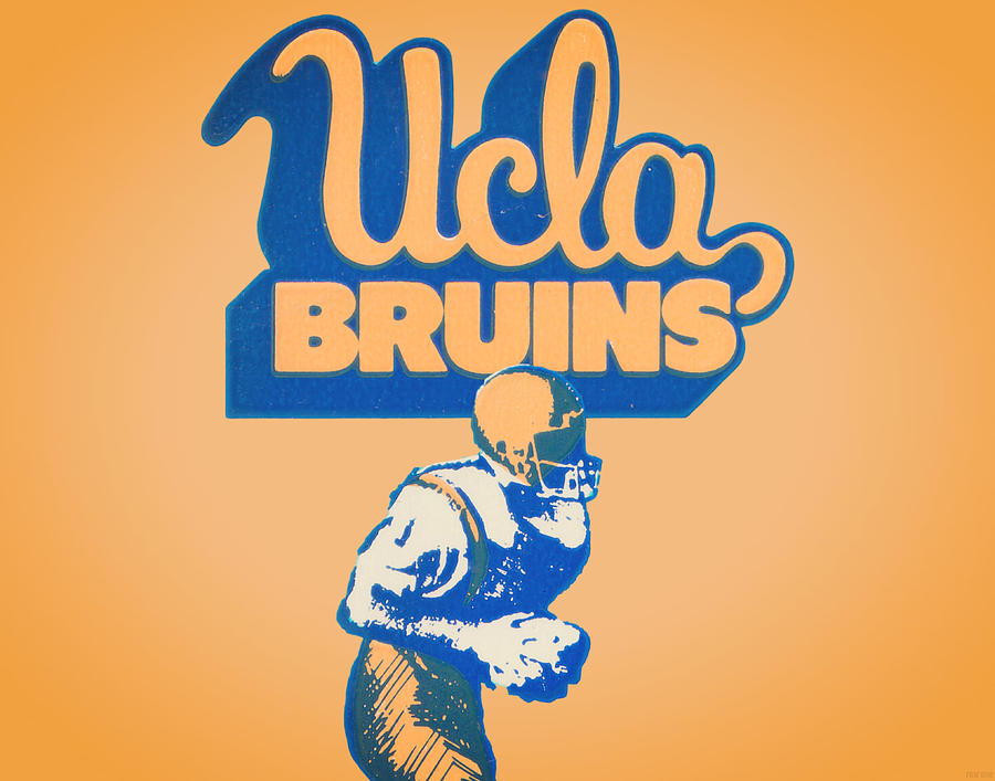 UCLA Bruins Football Art Mixed Media by Row One Brand
