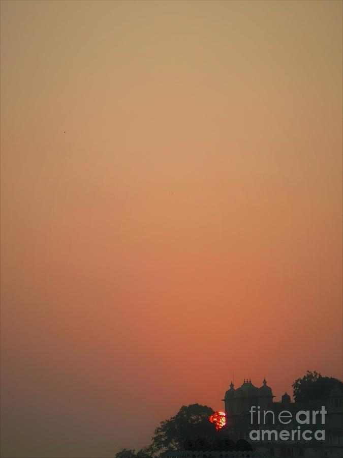 Udaipur rising sun Photograph by Jarek Filipowicz
