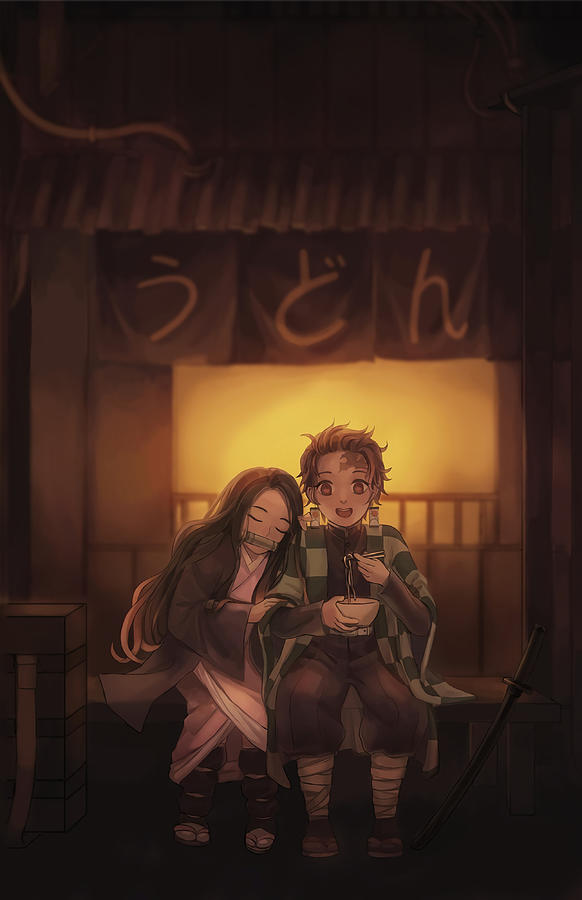 Udon Kimetsu no Yaiba Demon Slayer Fanart Poster Painting by Dominic