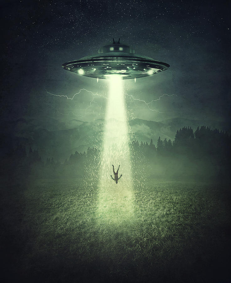 UFO Abduction Digital Art by PsychoShadow ART