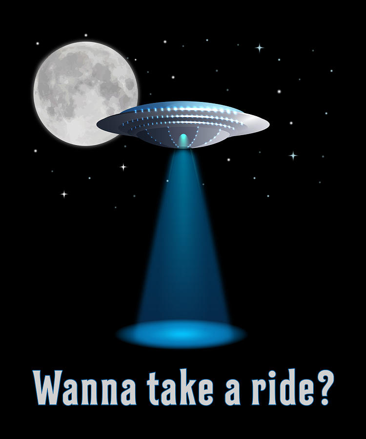 Ufo Alien Science Fiction Space Sci-Fi Funny Gift Digital Art by ...