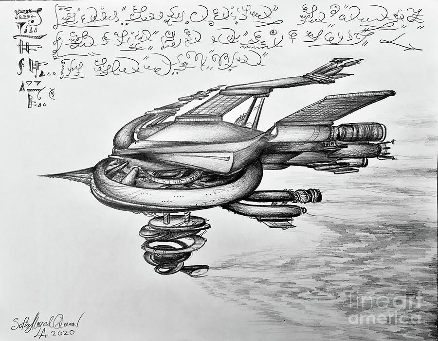 Ufo Alien Spaceship Most Crazy Construction Drawing By Sofia Metal Queen