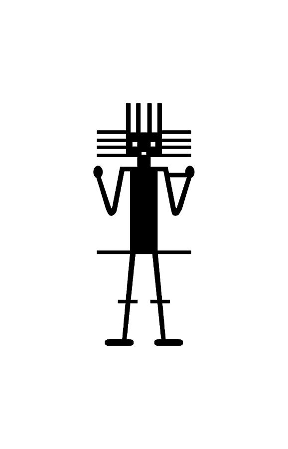 ETs in Ancient Art. The Atacama Giant, in black., geoglyph. Digital Art ...