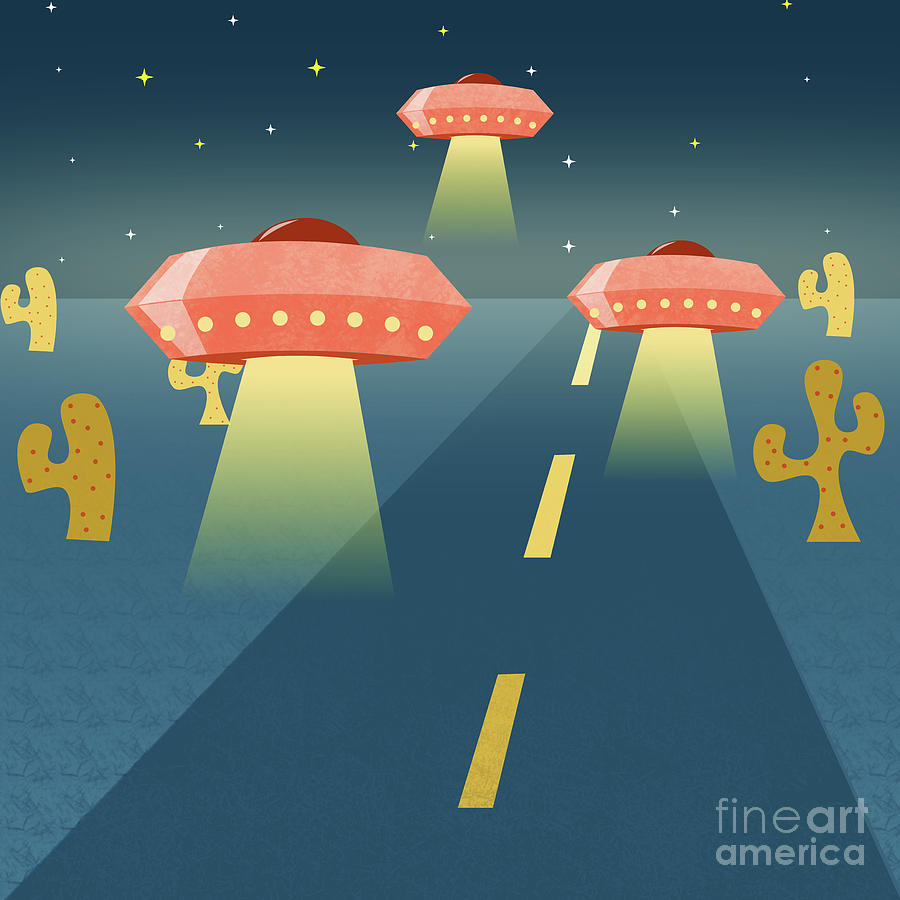 UFO's Drawing by Javier Narvaez Fine Art America