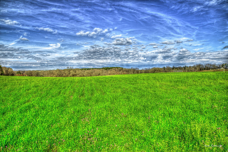 UGA Winter Wheat The Iron Horse Farm Agricultural Landscape Art Photograph by Reid Callaway