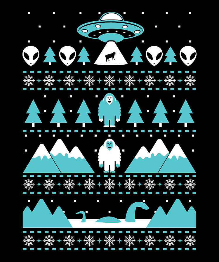 Ugly Bigfoot Sasquatch Christmas Apparel Funny Gift Digital Art by ...