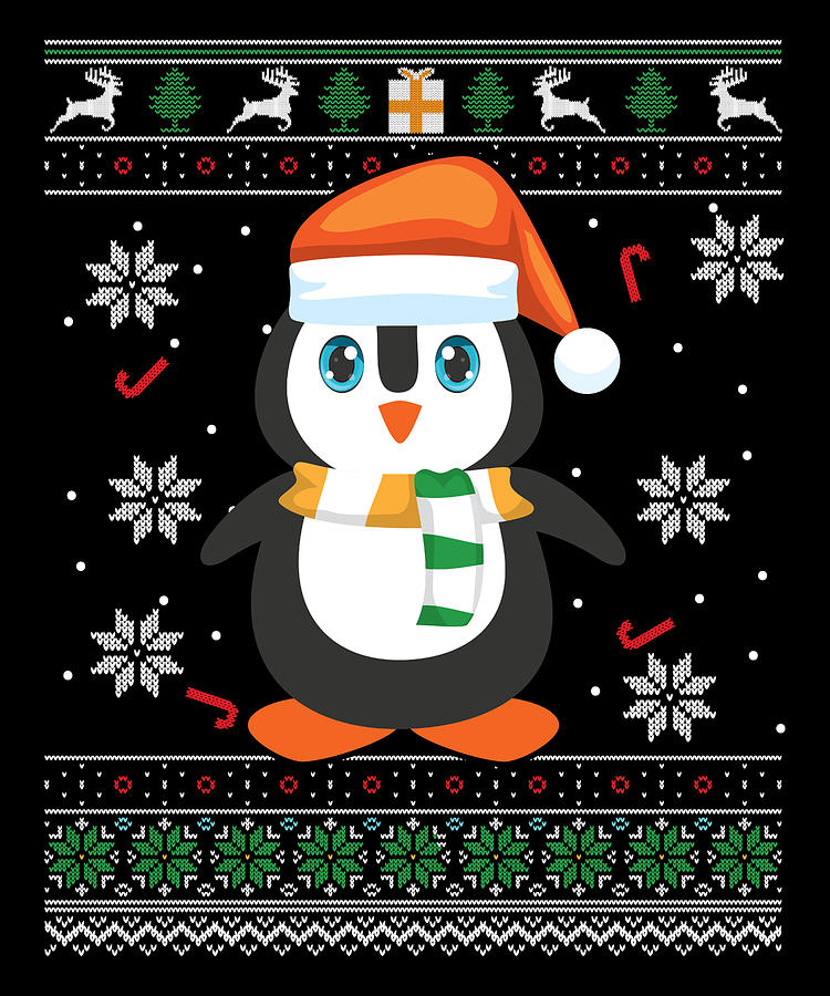 Stocking Stuffer Digital Art - Ugly Penguin Christmas Cute by Michael S Stocking Stuffer Digital Art - Ugly Penguin Christmas Cute by Michael S