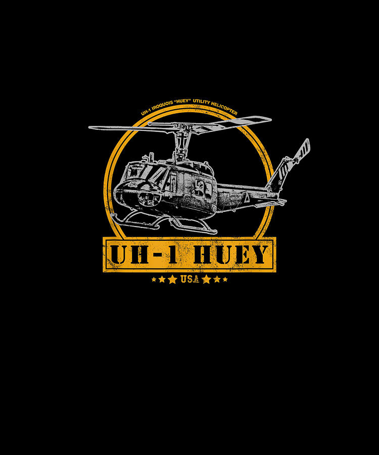 huey helicopter drawing