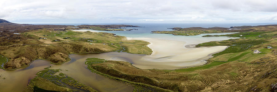 Uig Bay aeiral Isle of Lewis Outer Hebrides Photograph by Sonny Ryse