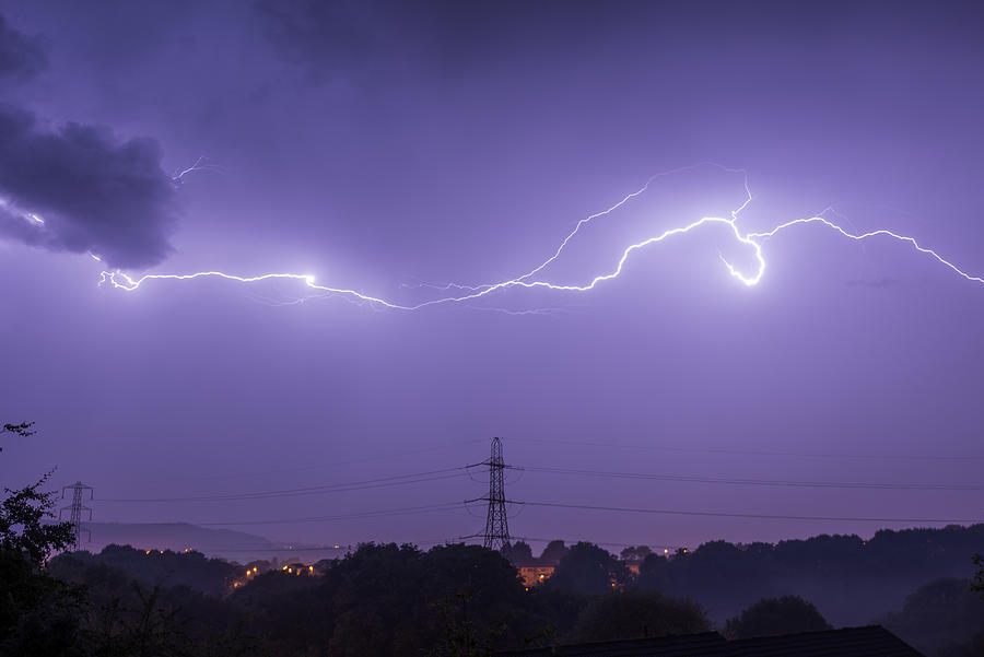 UK summer thunderstorm lightning Photograph by John Finney Photography