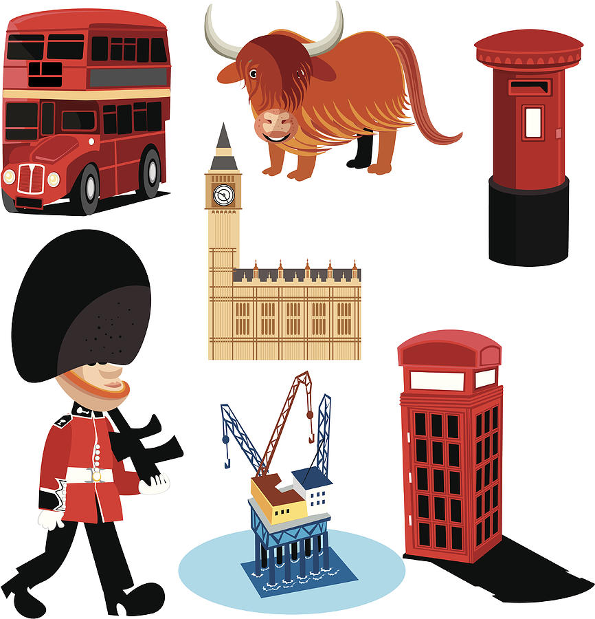 UK symbols Drawing by Drmakkoy UK symbols Drawing by Drmakkoy