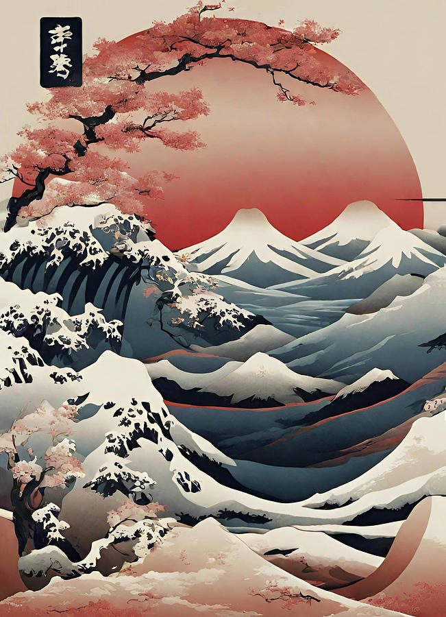 Hokusai Digital Art - Ukiyo-e Nature Edo Period by Jack Rey Locsin