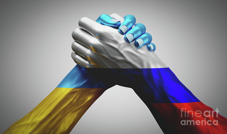 Ukraine and Russia negotiation, agreement and peace Photograph by Michal Bednarek