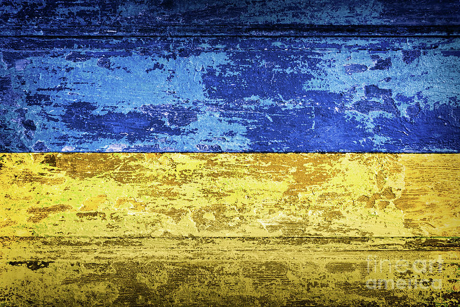 Ukraine flag Photograph by Delphimages Photo Creations
