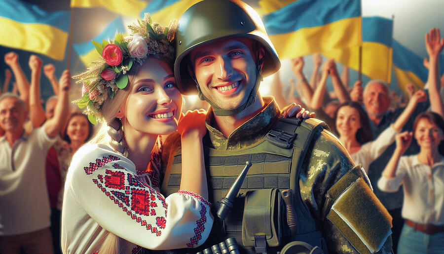 Soldier Digital Art - Ukraine by Oleksandr Maksymov