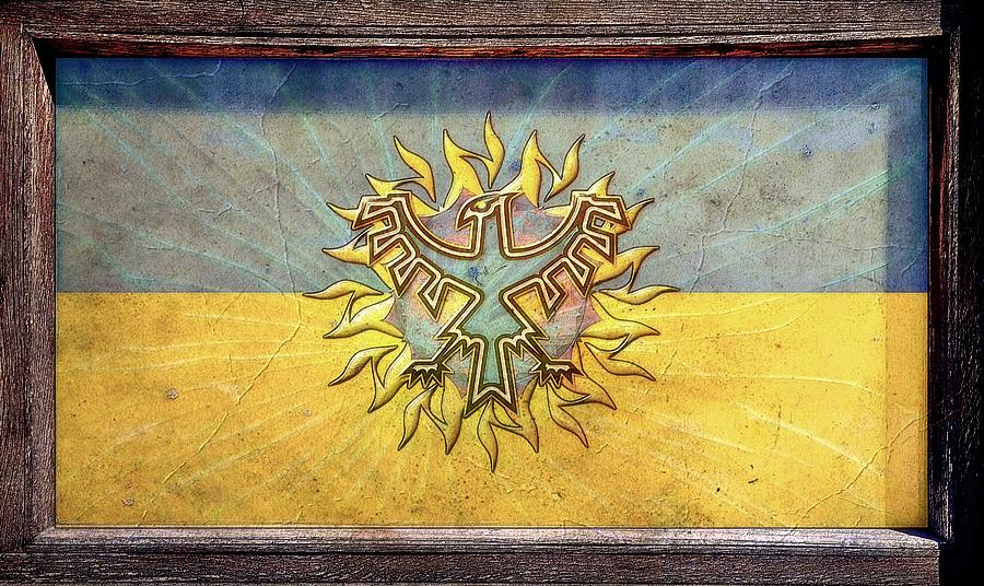 Ukraine Phoenix Grunge Digital Art by David Manlove