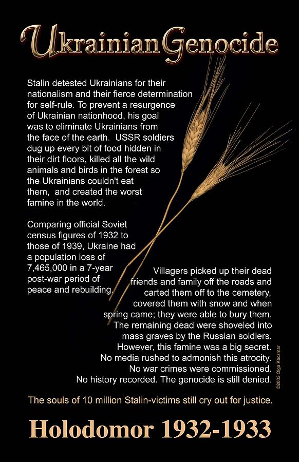 Ukrainian famine genocide poster 8 by Olga Kaczmar Ukrainian famine genocide poster 8 by Olga Kaczmar