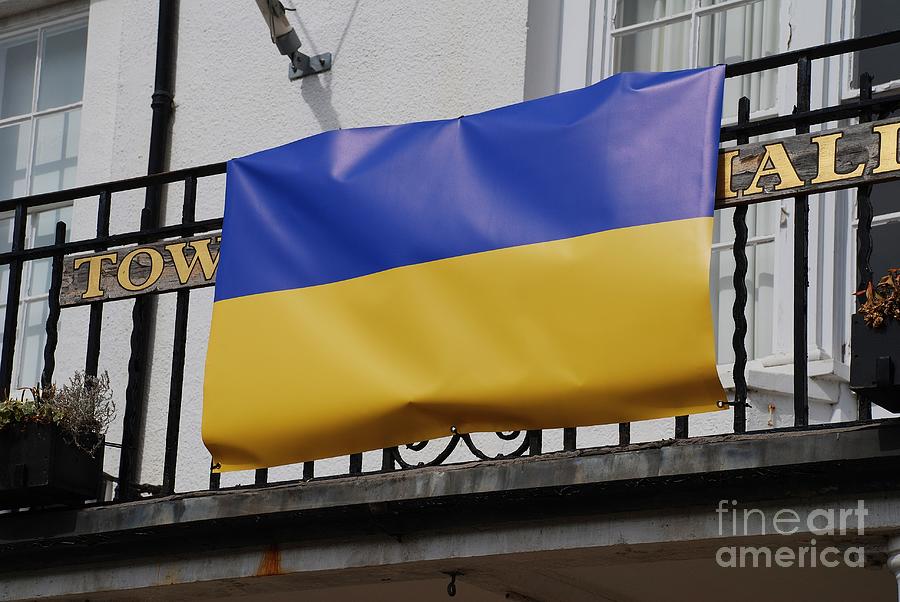 Ukrainian flag in Tenterden Photograph by David Fowler