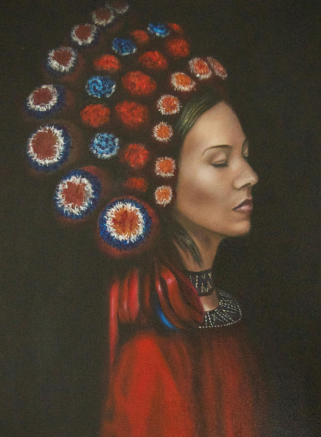 Ukrainian Flower Crown Painting by Iryna Oliinyk