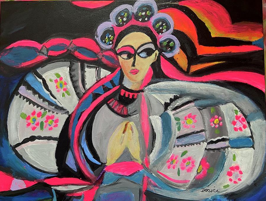 Ukrainian Woman with Ribbons Painting by Denice Palanuk Wilson - Fine ...