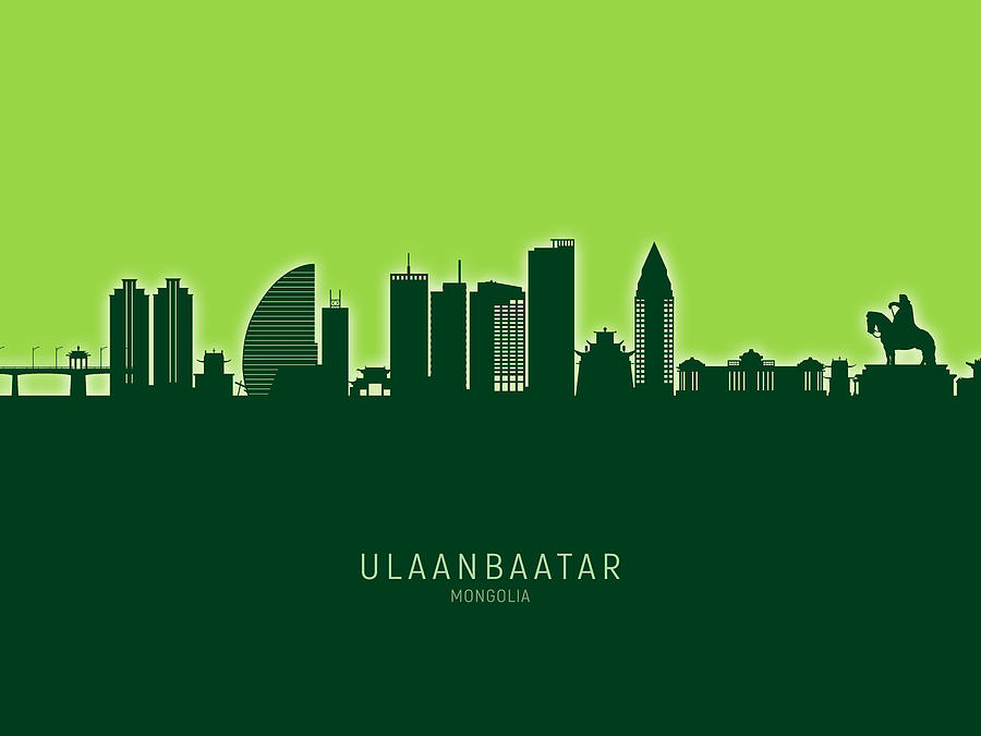 Ulaanbaatar Mongolia Skyline #63 Digital Art by Michael Tompsett | Pixels