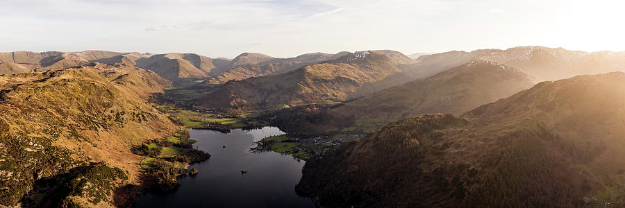 Ullswater and Glenridding Aerial Lake District 2 Photograph by Sonny Ryse