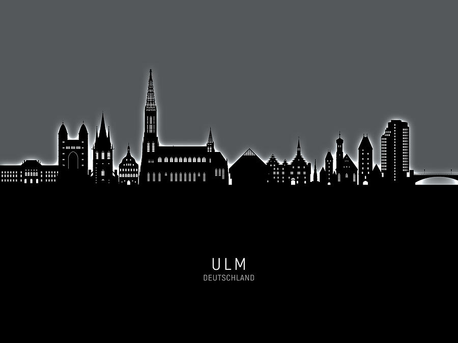 Ulm Germany Skyline #12 Digital Art by Michael Tompsett