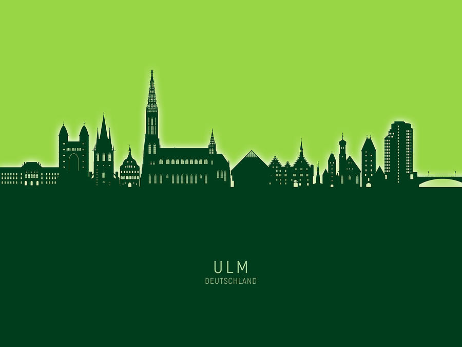 Ulm Germany Skyline #15 Digital Art by Michael Tompsett