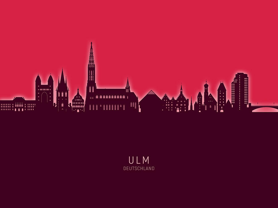 Ulm Germany Skyline #17 Digital Art by Michael Tompsett