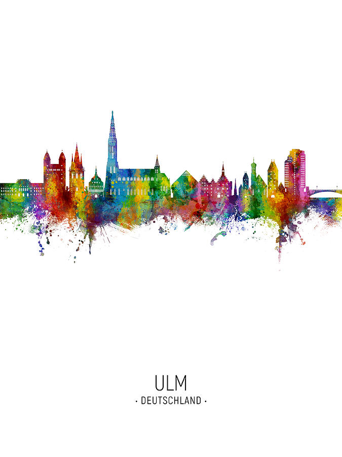 Ulm Germany Skyline #20 Digital Art by Michael Tompsett